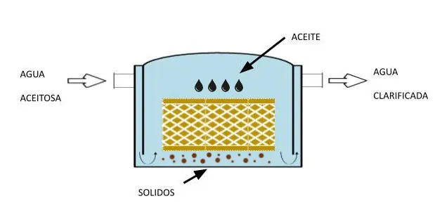 Detalle de la salida de agua tratada